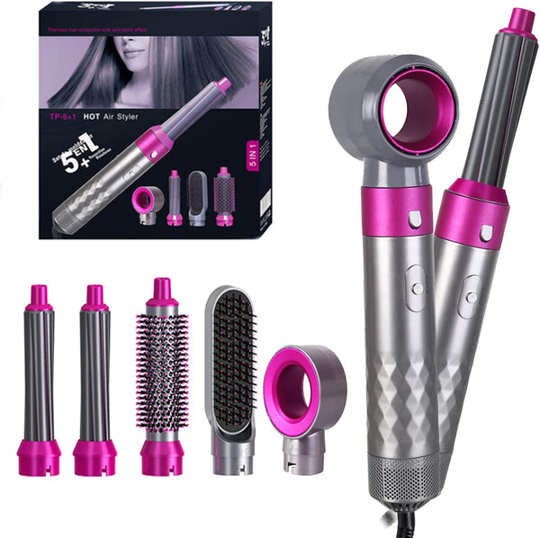 Cepillo de Cabello 5 en 1 ProStyle: Secado Rápido, Alisado Perfecto y Rizos Deslumbrantes
